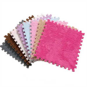 Alfombras de piso entrelazadas con patrón geométrico cuadrado antideslizantes para sala de estar, dormitorio, alfombra para niños - Product Image 5