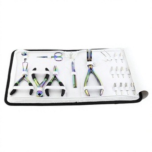 Custom Hair Extension Tools kit Keratin Bond Cutter Quick Braid Aid Parting Finger 4pcs C Shape <b>Needles</b> for Threading - Product Image 1