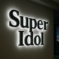 Letrero LED 3D de Lujo con Retroiluminación para Restaurantes de Alta Gama, Letras de Canal con Halo Personalizadas, Letrero con Logotipo de Primera Calidad para Tiendas y Restaurantes