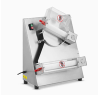 Presse à pâte à pizza de table en acier inoxydable, machine à former la croûte à pizza ; rouleau à pâte à pizza de 15 pouces, usage commercial