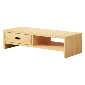 Desktop <b>Computer</b> Riser Stand With Drawer Monitor Stand Office <b>Desk</b> Storage Rack 3 Layers Rectangle Standing Type - Product Image 5