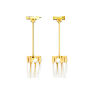Boucles d'oreilles pendantes tendance en acier inoxydable 316L avec placage or PVD, durables et résistantes - Product Image 2