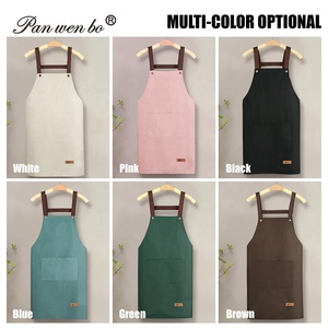 Biểu tượng tùy chỉnh thiết kế Nấu ăn tạp dề có thể giặt không tay nhà bếp Tạp dề <span class=keywords><strong>PVC</strong></span> Tạp dề Tạp dề không thấm nước cho bồi bàn Barista BBQ Bar - Product Image 6