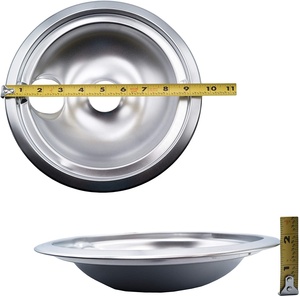 WB31M15 WB31M16 Bandeja de goteo de cromo de rango eléctrico de <span class=keywords><strong>4</strong></span> piezas para piezas de quemador de <span class=keywords><strong>gas</strong></span> - Product Image 5
