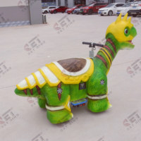 Manège Électrique pour Enfants : Voiture Dinosaure Réaliste en Forme de Dessin Animé