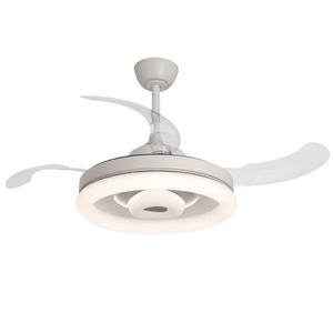 Ventilateur de plafond invisible moderne avec lumière, télécommande, moteur en cuivre pur de 42 pouces, pour salon - Product Image 1