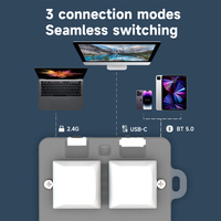 Teclado Mecánico Inalámbrico Mini SIKAI con Teclas Macro Programables, Retroiluminación RGB y Teclas de Atajo Personalizables para PC