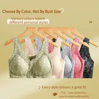 Soutien-gorge d'allaitement et de grossesse grande taille à fermeture avant, sans armatures, sans coutures, en dentelle, type bandeau, confortable