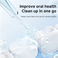 Hydropulseur sans fil rechargeable OEM en gros, irrigateur buccal 380 ml, chargement Type-C, IPX7, jet d'eau dentaire portable