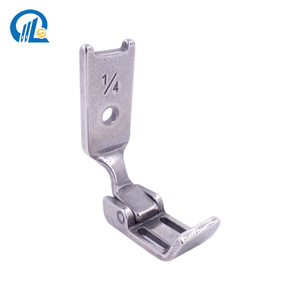 Pied presseur à double aiguille pour fermeture éclair 1/4 en acier inoxydable pour machine à coudre industrielle, pièces d'équipement de traitement de vêtements - Product Image 2