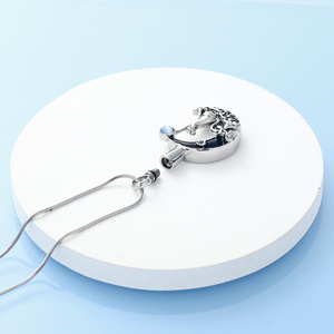 Luna gato mascota cremación joyería para cenizas conmemorativas ceniza joyería recuerdo gato urna colgantes para Animal cenizas collar - Product Image 5