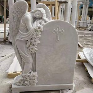 <span class=keywords><strong>Prix</strong></span> de la pierre tombale usine fourniture directe monuments de pierre tombale en <span class=keywords><strong>marbre</strong></span> blanc anges de pierre tombale - Product Image 5