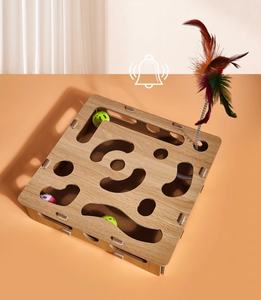 Hộp mê cung tự vui nhộn và nhàm chán với chuông theo dõi Bóng đồ chơi thú cưng giáo dục cho mèo trêu chọc - Product Image 6