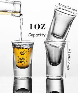 شعار مخصص نص طلقة ويسكي كوب زجاجي رصاصة تيكيلا كوب كوتيل بتصميم شخصي - Product Image 2