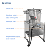 Lanphan Vortex-Separator Lösungsmittelfreie Pflanzenöl-Extraktionsmaschine Eiswasser Einstellbare Vibrationsfrequenz 304 Edelstahl-Motor