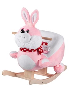 LULU LLTCAE Cheval à <span class=keywords><strong>bascule</strong></span> en <span class=keywords><strong>peluche</strong></span> en forme de lapin pour enfants - Product Image 5