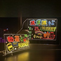 Panneau d'affichage à LED Chargement d'éclairage DIY Factory-Made Acrylic Writing Board for Night Market Advertising Buildings Company Shops