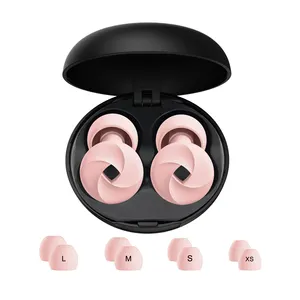 Customizable Logo Silicone Rubber Earplugs Noise Reduction Sleeping Hearing Protection for sleep Airplane Travel ear plugs