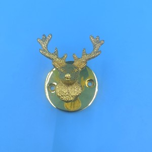 Zinc Alloy Deer Head <b>Cabinet</b> Handle Gold <b>Rustic</b> Furniture Hardware Accessory - Product Image 3