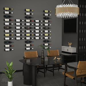 Botellero moderno <span class=keywords><strong>de</strong></span> 12 botellas montado en la pared exclusivamente para sala <span class=keywords><strong>de</strong></span> estar con aguja <span class=keywords><strong>de</strong></span> cuarzo <span class=keywords><strong>Amazon</strong></span> - Product Image 1