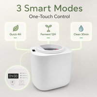 Machine à Compostage Électrique Continue 4L en Acier Inoxydable avec Filtre à Charbon Auto-Séchant Anti-Odeur pour Déchets Alimentaires Domestiques – Vente en Gros