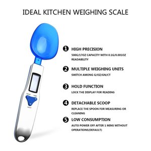 Balance de cuisine numérique Cxoos 500g 0.1g, cuillère de mesure électronique de précision pour la pâtisserie et la cuisine avec cuillère amovible - Product Image 3