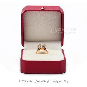 Caja de Joyería de Cuero Sintético de Lujo, Logotipo Personalizado, Rectangular, para Exhibición de Anillos y Collares, Cajas de Papel Cuadradas Simples - Product Image 6