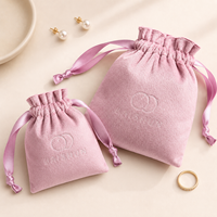 Pochette en velours avec cordon de serrage, sac d'emballage cadeau pour bijoux, sac de rangement pour cosmétiques, organisateur de petits accessoires pour bagues, boucles d'oreilles, colliers