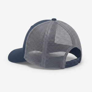 Gorra Trucker de Espuma con Estampado Personalizado al por Mayor, Diseño Explorador Lunar Espacial, Malla Azul Marino, Perfil Alto, 5 Paneles, Visera Curva, Alta Calidad - Product Image 2