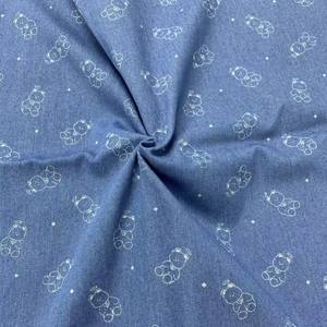 Tissu en jean rose à imprimé ours, best-seller, économique, pour veste, vêtements décontractés, <span class=keywords><strong>jupe</strong></span> - Product Image 2