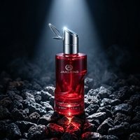 Flacon de parfum de luxe de 100 ml inspiré des robes de soirée - Contenant de parfum élégant en verre texturé avec embellissement doré