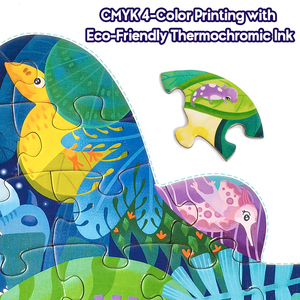 Puzzle personnalisé <span class=keywords><strong>en</strong></span> forme <span class=keywords><strong>de</strong></span> crocodile, 154 pièces, carton gris, jouet <span class=keywords><strong>de</strong></span> développement précoce pour la petite enfance, coffret <span class=keywords><strong>cadeau</strong></span> pour les tout-petits - Product Image 5