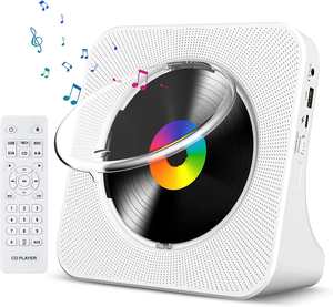 Lecteur CD portable mural personnalisé en usine avec son Bluetooth, haut-parleur intégré, lecteur de musique rechargeable pour l'étude, la maison et l'extérieur - Product Image 1