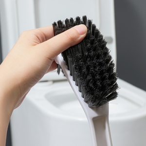 Sanga Eco-Friendly Black TPR+PP Toilet Brush and Holder Set with Bristles for Bathroom Use - Product Image 3