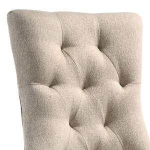 DB Home <b>Office</b> Arm <b>Chair</b> <b>Beige</b> and Weathered Oak Tufted Back Parson Set of 2 Antique Design Leather Furniture for Living Room - Product Image 5