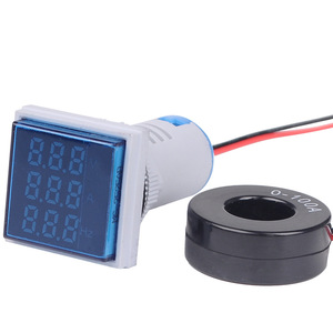 Hochwertige 3 in 1 AC V A HZ LED Traid Anzeige 22mm AC100A Multifunktion anzeige Ampere meter Voltmeter digitaler Frequenz messer - Product Image 2