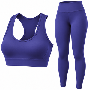 Fabricante de Ropa Personalizada: Conjunto de Yoga para Mujer de Marca Privada, Leggings Elásticos y Top Corto - Product Image 2