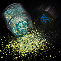Paillettes métalliques en forme de bulles épaisses pour l'artisanat en résine époxy, non toxiques, écologiques, tailles de 1/4 à 1/1000 pouces pour les gobelets