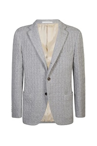 Veste Blazer en Tricot <span class=keywords><strong>pour</strong></span> <span class=keywords><strong>Homme</strong></span> en Gris Heather à Motif Jacquard Simple Boutonnage Veste de Sport Pull <span class=keywords><strong>pour</strong></span> Tenue de Travail Chic et <span class=keywords><strong>D</strong></span>écontractée - Product Image 6