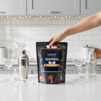 Pochettes souples à double fond durables en plastique jetable avec bec verseur, impression en héliogravure, pour vin et boissons, avec robinet de versement et fermeture hermétique