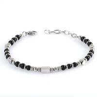 Bracelets en perles ajustables et empilables pour femmes, style bohème, onyx noir, œil de tigre, turquoise, résistants à la corrosion, imperméables, faits à la main