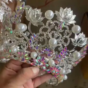 มงกุฎและที่คาดผมประดับเพชรเทียมโลหะผสมแบบกำหนดเองสำหรับการประกวดนางงามจักรวาล - Product Image 5