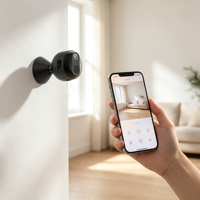Kamera Keamanan Wifi Mini CMOS H.264 2MP Daya Tahan Lama Konsumsi Daya Rendah Perekaman Gerak Jaringan Penglihatan Malam Rumah