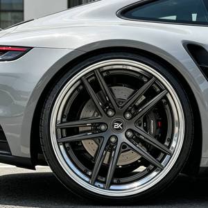 Jantes Bku Custom 3 pièces forgées 5x130 pour <span class=keywords><strong>Porsche</strong></span> 911 992 <span class=keywords><strong>Turbo</strong></span> 991 997 Carrera <span class=keywords><strong>S</strong></span> 718 <span class=keywords><strong>Taycan</strong></span> 19 20 21 pouces, jantes en alliage profond - Product Image 5