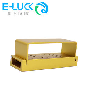 Instrumen implan gigi pembersihan autoklaf kotak logam Manual kecepatan tinggi/rendah disinfeksi Bur 30 lubang pemegang <span class=keywords><strong>Burs</strong></span> - Product Image 3