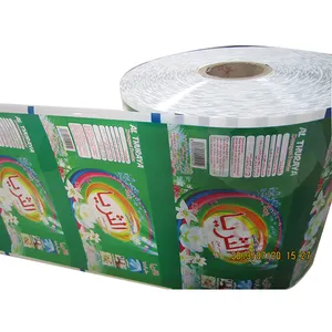 Высококачественные ламинированные пакеты с логотипом на заказ в рулонах для упаковки порошка стирального порошка или стирального порошка