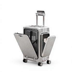 Nouvelle valise multifonctionnelle à ouverture frontale 3-en-1, 20 pouces, en polycarbonate, pour <span class=keywords><strong>voyage</strong></span> et cabine, avec serrure, deux poches latérales, grande capacité - Product Image 1