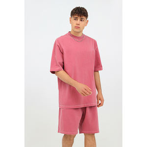 Custom Streetwear Dazzling <b>Dyeing</b> Distressed Whitening Breathable Summer 350 Grams Heavyweight 100% Cotton Men Shorts Oversized - Product Image 2