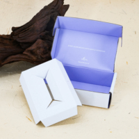 Boîtes d'expédition postales en papier ondulé recyclable avec logo pour petites entreprises, avec insert supplémentaire