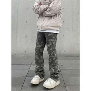 กางเกงขายาวทรงตรงหลวมสไตล์ลำลองลายพรางสำหรับผู้ชาย - Product Image 4